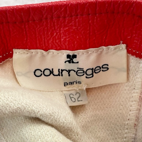 COURRÈGES • Red/White Vinyl Logo Baseball Hat - Picture 11 of 15